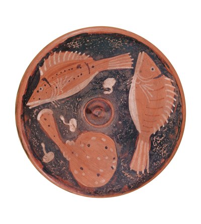 Dish decorated with fish, from Vulci by Etruscan